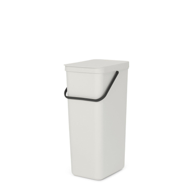 Brabantia Sort & Go Afvalemmer - 40 liter - hengsel - light grey