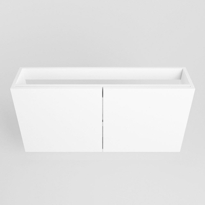 Mondiaz FOWY Meuble sous lave-mains - 100x22x50cm - 2 portes - push to open - softclose - Talc