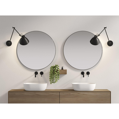 LoooX Black Line spiegel – Ø100 cm – zonder verlichting – Zwart