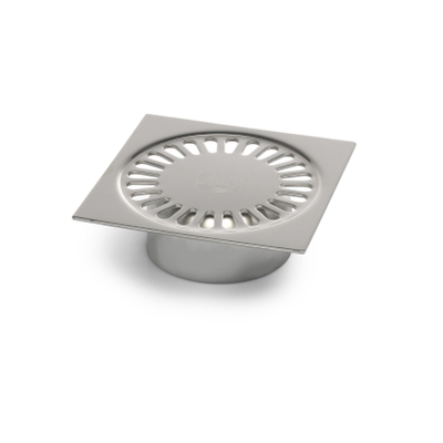 Aquaberg Grille en acier inoxydable pour 182150050 132x132mm incl. garde d'odeurs