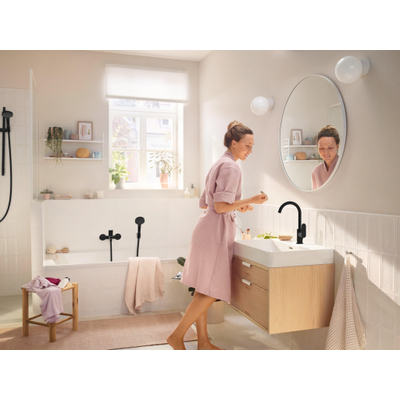 Hansgrohe Rebris s Eengreeps badmengkraan - opbouw - met 2 flow rates - hoogglans chroom