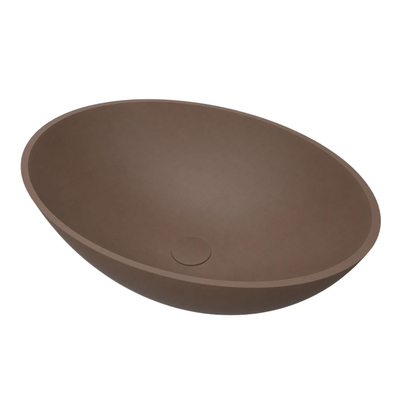 Arcqua Prince Opbouw Waskom - ovaal 49x34cm - mat chocola