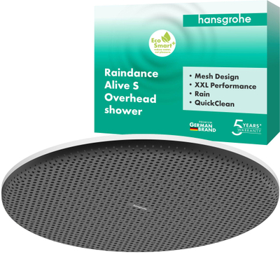 Hansgrohe Raindance alive hoofddouche 300 1 jet EcoSmart+ mat wit