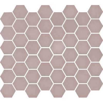 La mosaïque Mosaic Factory Valencia - 27,6x32,9cm - carrelage mural et de sol - Hexagone/Hexagone - Verre recyclé Rose Mat Mat