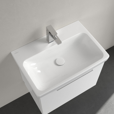 Villeroy & Boch Architectura wastafel - 65x44.5cm - met 1 kraangat - zonder overloop - White Alpine (glans wit)