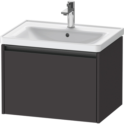 Duravit ketho 2 meuble sous lavabo avec 1 tiroir 63.4x45.5x44cm avec poignée anthracite graphite super mat