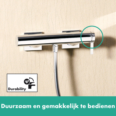 Hansgrohe Tecturis E Eengreeps - opbouw douchemengkraan - hoogglans chroom