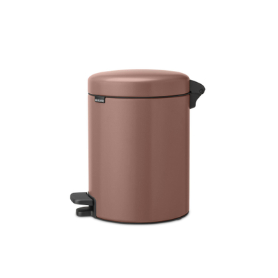 Brabantia NewIcon Poubelle à pédale - 5 litres - seau intérieur en plastique - satin taupe