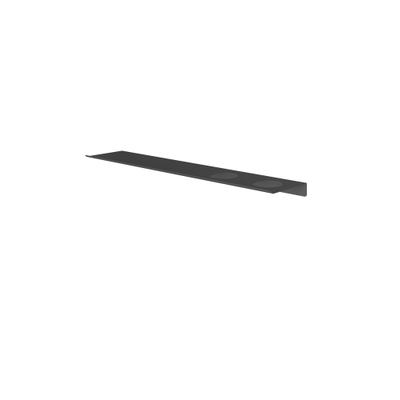 Hotbath &MORE Planchet - 60cm - inclusief bevestigings rails - 2 uitsparingen - voor zeepdispenser of beker - PVD - geborsteld zwart