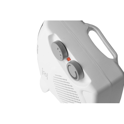 Eurom VK 2001 Chauffage soufflant 2000 watts position debout couchée 12x24x24.7cm Blanc