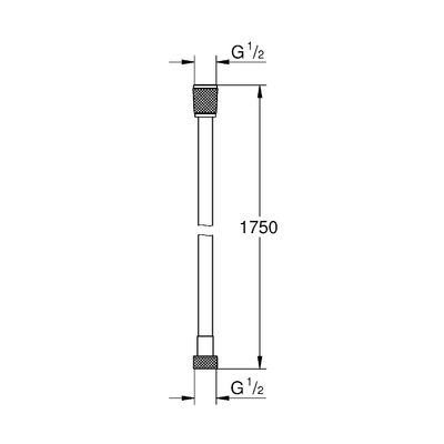 GROHE Silverflex Doucheslang - 175cm - glad - cool sunrise