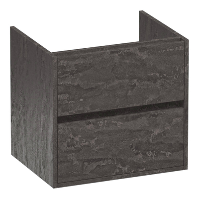 BRAUER Adore meuble sous-lavabo - 60x46x55cm - 2 tiroirs à fermeture douce - sans poignée - 1 découpe pour siphon - Damascus