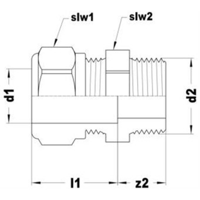 Vsh super knel raccord à compression en laiton 3/4 x22mm