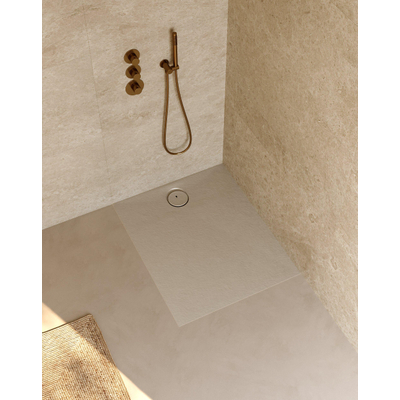 Riho Nuvia Douchevloer - 100x80cm - antibacterieel - purite - pebble grey