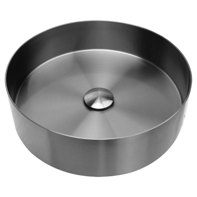 Differnz vasque à poser 40x40x11cm inox gunmetal