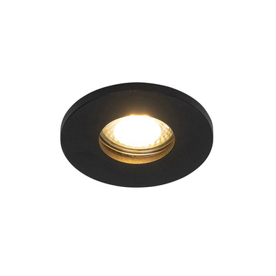 QAZQA Shed Spot encastrable - lot de 2 - 8.5x8.5cm - IP54 - Rond - Noir