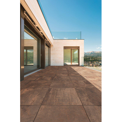 ÉCHANTILLON Terravito Copuro carreau mural et de sol - 60x60cm - 9mm - Carré - rectifié - Effet béton - Rouille mat