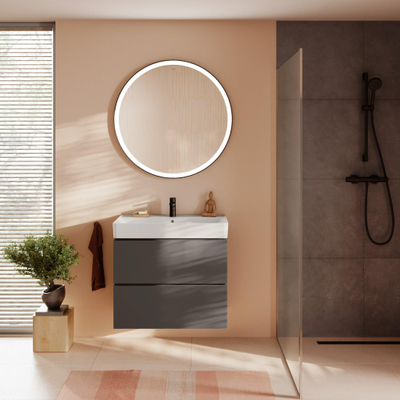 Hansgrohe Vernis Blend Robinet‑mélangeur pour lavabo - 10 cm - mono‑commande - CoolStart - avec bonde d’évacuation - noir mat