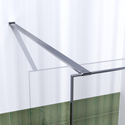 BRAUER Chrome Frame Inloopdouche helder glas met frame 100x200cm - chroom