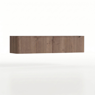 H&R badmeubelen Juice Wastafelonderkast - 180x45x40cm - afgeronde hoeken - 2 lades - geïntegreerde greep - charleston