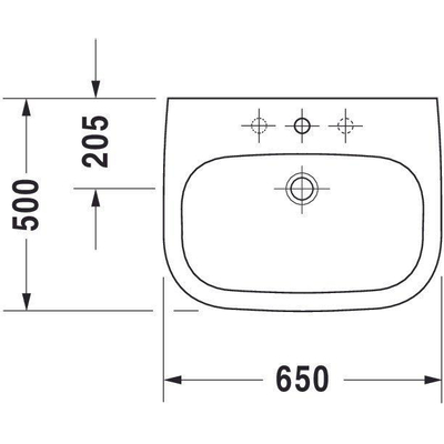 Duravit D Code Lavabo 65x50cm Blanc