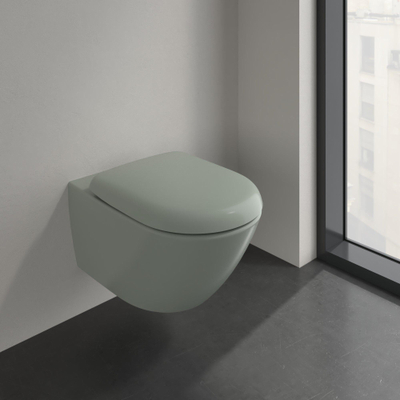 Villeroy & Boch Antao Cuvette profonde - sans bride de rinçage - à suspendre au mur - avec TwistFlush - Morning Green CeramicPlus
