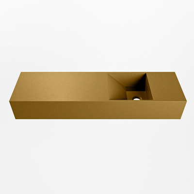 Mondiaz TYNE Fontaine - 80x23x12cm - lavabo Droit - sans trous de robinet - solid surface - Oro