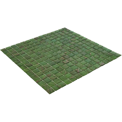 The Mosaic Factory Amsterdam mozaïektegel - 32.2x32.2cm - wand en vloertegel - Vierkant - Glas Green glans