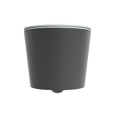 Mondiaz LAVIE hangtoilet – spoelrandloos – 36 x 53 cm – met softclose zitting – Dark grey (grijs), zitting Greey (lichtgroen/grijs)