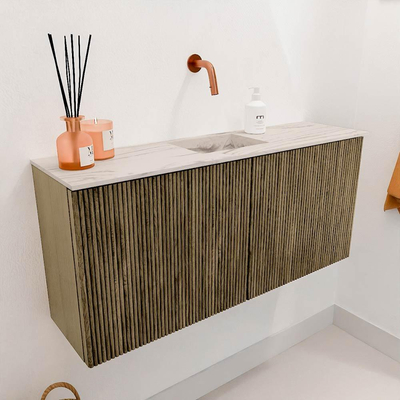 Mondiaz JOYA-DLUX 90cm toiletmeubel - kleur Dusk - Wastafel FAYE positie Midden Zonder kraangat kleur Nata.