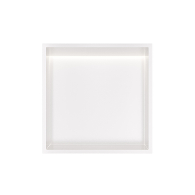 Hotbath &MORE Boîte encastrée ou niche encastrée - 30x30x10 - avec LED IP44 - Blanc mat