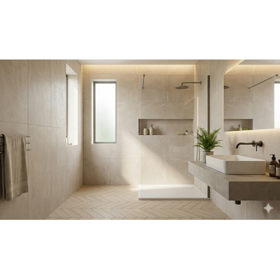 Prissmacer Cerámica Beton Cire Bercy Vloer- en wandtegel - 60x60cm - gerectificeerd - mat Creme