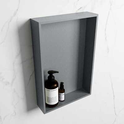 MONDIAZ EASY Nis - 44.5x29.5cm - geschikt voor in- of opbouw - 1 vak - kleur Plata | Plata