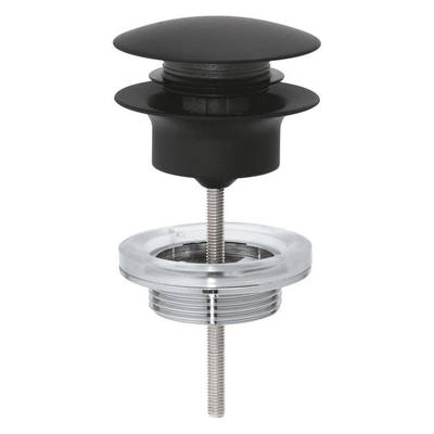 Grohe Essence Wastafelkraan - xl-size - hoog - afvoergarnituur - push up - phantom black (zwart)