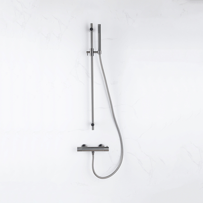 Fortifura Calvi doucheslang glad - 150cm - geborsteld gunmetal (antraciet)