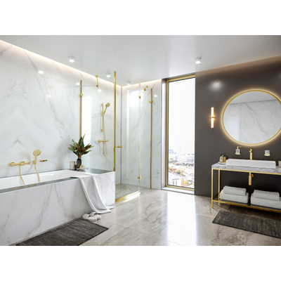 Hansgrohe Ecostat Comfort Badkraan - thermostatisch - met omstel - met koppelingen - thermostaat - glans goud