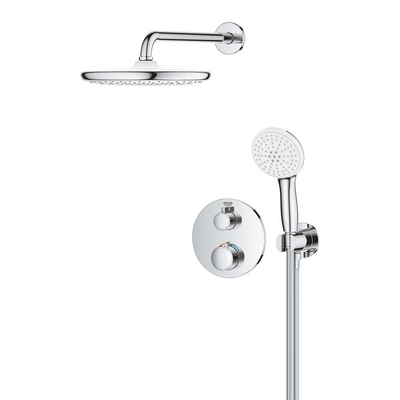 Grohe Tempesta 250 Regendouche set - ronde hoofddouche - inclusief douche arm - ronde handdouche - chroom