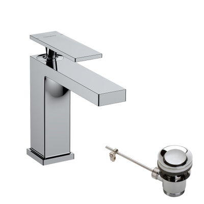 Hansgrohe Tecturis E Eengreeps wastafelkraan - 110 met PopUp - trekwaste - hoogglans chroom