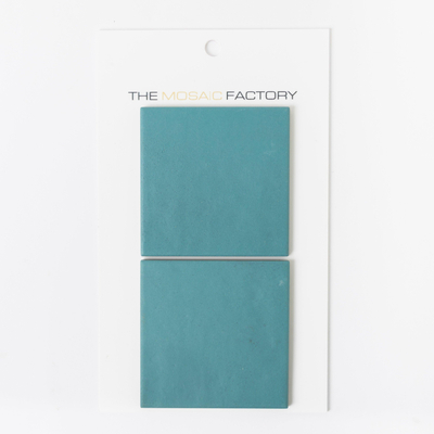 SAMPLE The Mosaic Factory Kasba carreau mosaïque 9.7x9.7x0.65cm carreau de sol et de mur pour intérieur et extérieur carré porcelaine Mat Ocean Blue
