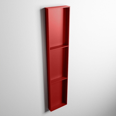 Mondiaz Easy nis 29.5x149.5x8cm voor Inbouw/opbouw 3 open vakken Solid surface Fire/Fire