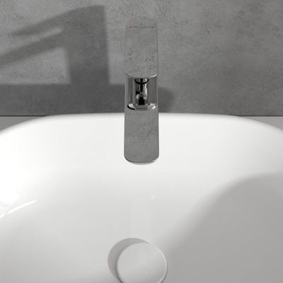 Villeroy & Boch Dawn badtoevoer - 201mm - voor wandmontage - hoogglans chroom
