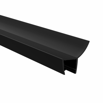 Marenza Universo Profil de drainage/barre d'étanchéité/barrière d'eau - universel - 200cm raccourcissable - pour verre 8mm - noir mat