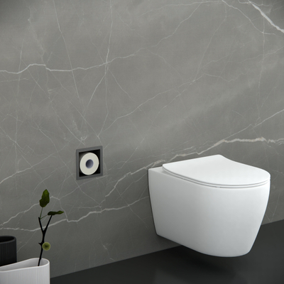 FugaFlow Eccelente Acces Porte-rouleau de réserve encastré pour WC - Gunmetal brossé PVD