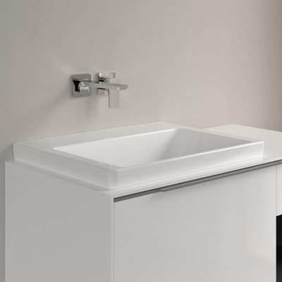 Villeroy & boch subway 3.0 lavabo de meuble 60x47x16.5cm fond rectangle sans trou de débordement blanc alpin gloss ceramic+