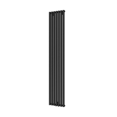 Plieger Siena designradiator verticaal enkel 1800x318mm 766W zwart grafiet (black graphite)