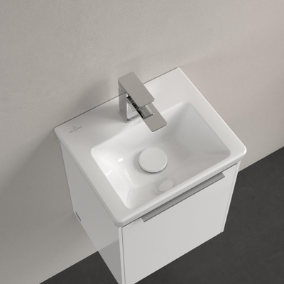 Villeroy & boch subway 3.0 lave-mains 37x30.5x13.5cm avec 1 trou pour robinet sans trou de trop-plein céramique blanche+