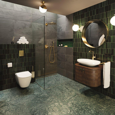 GROHE Rainshower SmartActive 310 Hoofddouche - 31x31cm - 2 straalsoorten - wandarm 43cm - geborsteld cool sunrise