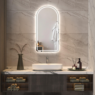 HR Badmeubelen Arc Spiegel - 50x100cm - dimbaar - LED - verwarming