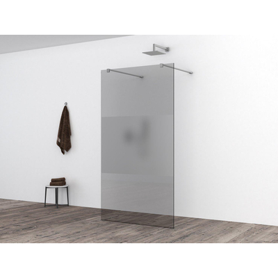 Wiesbaden Slim glasplaat 900 x 2000 x 8 mm nano rookglas met melkglas middenband