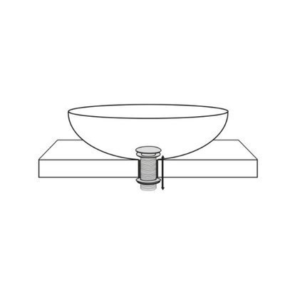Wiesbaden Caral clickwaste afvoerplug verlengd 5/4" mat zwart